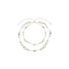Sale Anne Klein Adjustable Multi Row Gold Necklace