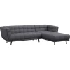 Sale Anne Klein Agnesi Gray 102" Sectional With Right Arm Facing Chaise