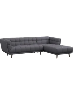 Sale Anne Klein Agnesi Gray 102" Sectional With Right Arm Facing Chaise