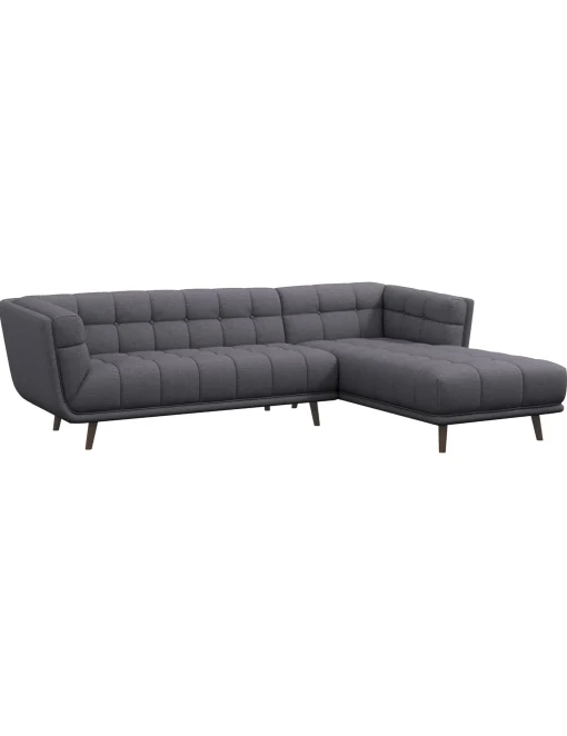 Sale Anne Klein Agnesi Gray 102" Sectional With Right Arm Facing Chaise