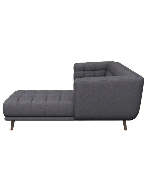 Sale Anne Klein Agnesi Gray 102" Sectional With Right Arm Facing Chaise