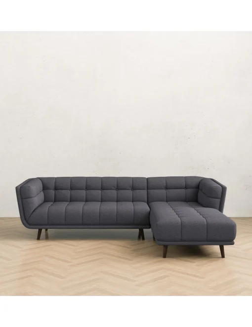Sale Anne Klein Agnesi Gray 102" Sectional With Right Arm Facing Chaise