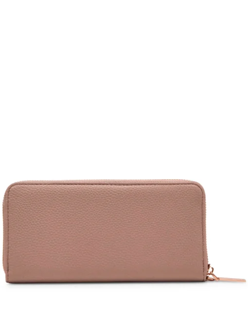 Online Anne Klein AK Boxed Slim Zip Wallet With Bow Detailing And Wristlet Strap Stone