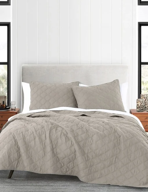 Online Anne Klein AK Diamond Quilt Set Khaki