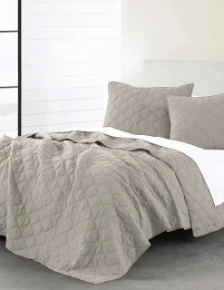 Online Anne Klein AK Diamond Quilt Set Khaki