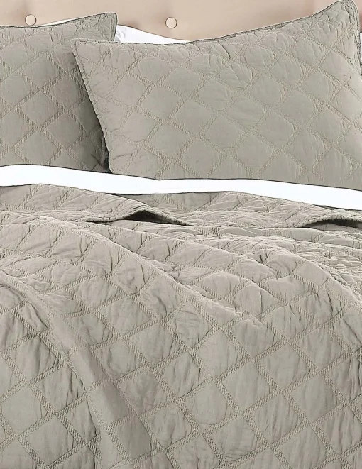 Online Anne Klein AK Diamond Quilt Set Khaki