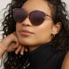 Best Sale Anne Klein Animal Print Square Sunglasses