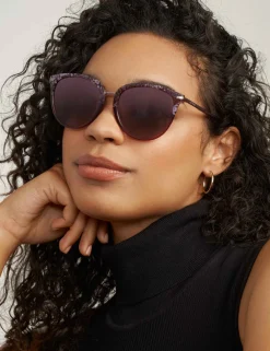 Best Sale Anne Klein Animal Print Square Sunglasses