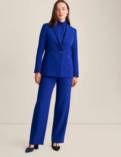 Best Sale Anne Klein Anne Stretch One Button Notch Collar Jacket