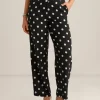 Online Anne Klein Belted Pull On High Rise Wide Leg Pant Anne Blk/Anne Wht