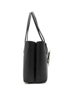 Clearance Anne Klein Bonded Double Compartment Tote With Striped Pouch Black/AK Blurred Floral