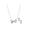 Flash Sale Anne Klein Bow Necklace And Earring Set In Pouch