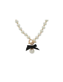 Cheap Anne Klein Bow Toggle Necklace