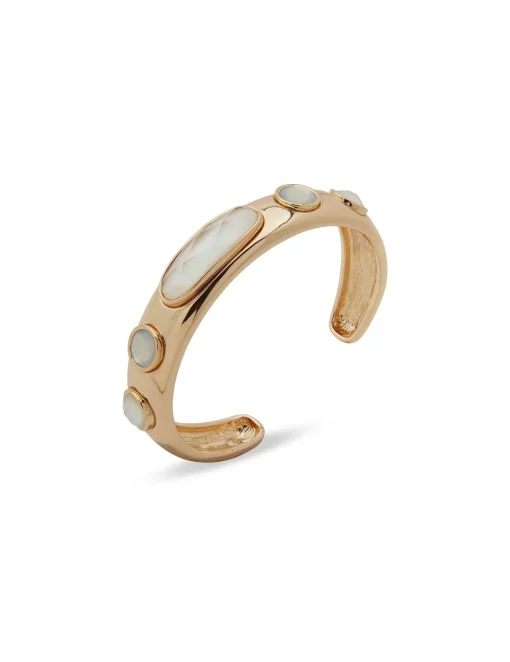 Discount Anne Klein Boxed Gold Stone Cuff Bracelet