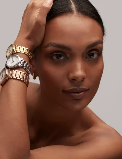 Store Anne Klein Boyfriend Everyday Bracelet Watch Rose Gold-Tone