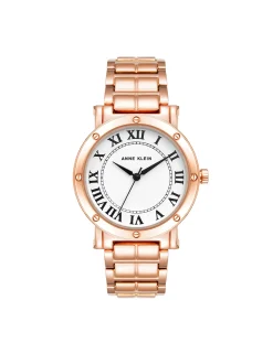Store Anne Klein Boyfriend Everyday Bracelet Watch Rose Gold-Tone