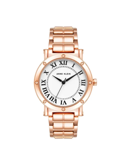 Store Anne Klein Boyfriend Everyday Bracelet Watch Rose Gold-Tone