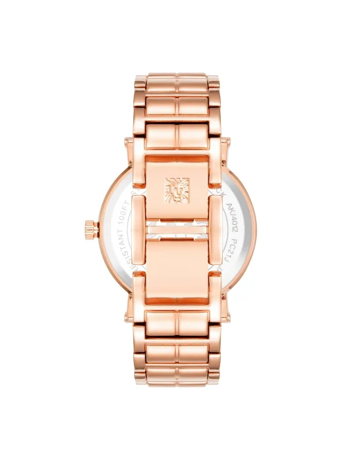 Store Anne Klein Boyfriend Everyday Bracelet Watch Rose Gold-Tone