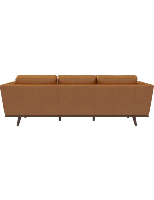 Hot Anne Klein Cardano Cognac Tan 89" Genuine Leather Sofa