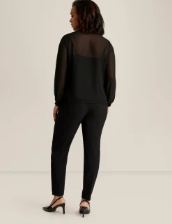 Hot Anne Klein Cascade Ruffle Blouse Anne Black