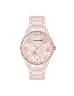 Flash Sale Anne Klein Ceramic Bracelet Floral Dial Watch