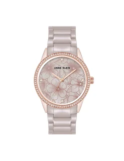 Flash Sale Anne Klein Ceramic Bracelet Floral Dial Watch