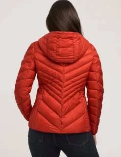 Store Anne Klein Chevron Packable Puffer Jacket