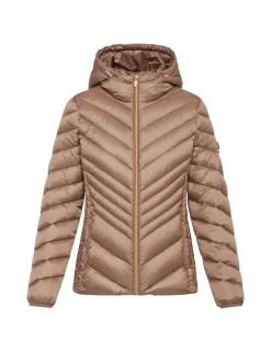 Store Anne Klein Chevron Packable Puffer Jacket