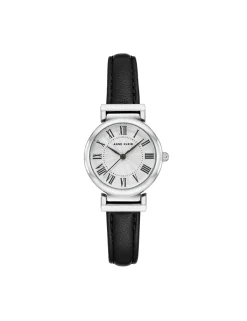 Discount Anne Klein Classic Leather Strap Watch