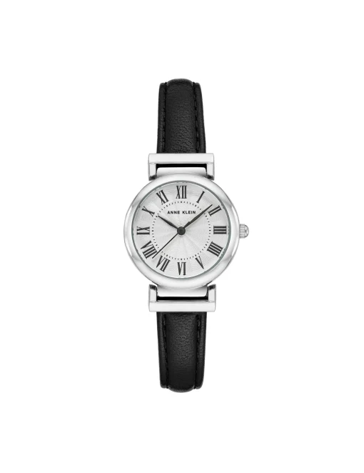 Discount Anne Klein Classic Leather Strap Watch