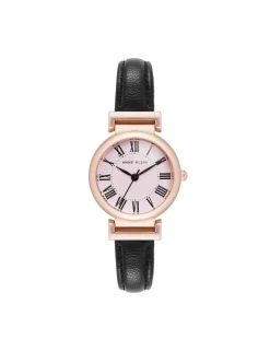 Discount Anne Klein Classic Leather Strap Watch