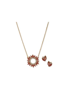 Best Anne Klein Cluster Pendant Necklace And Earring Set