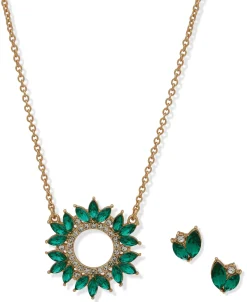 Shop Anne Klein Cluster Pendant Necklace/Earring Set