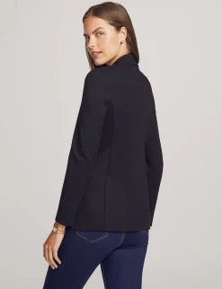 Clearance Anne Klein Collection Compression Notch Collar Jacket Anne Black