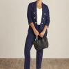 Outlet Anne Klein Compression Collection Faux Double Breasted Jacket With Patch Pockets Distant Mountain