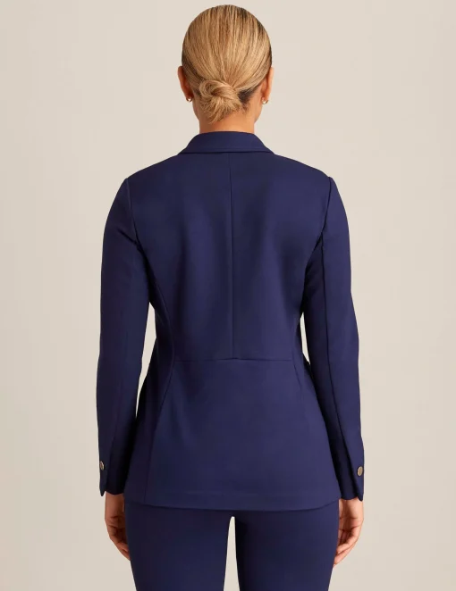 Outlet Anne Klein Compression Collection Faux Double Breasted Jacket With Patch Pockets Distant Mountain