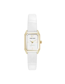 Outlet Anne Klein Consider It Octagonal Leather Band Watch