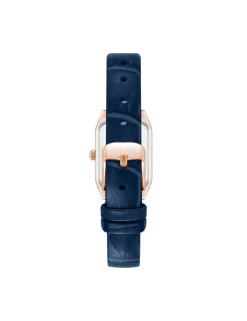 Fashion Anne Klein Consider It Octagonal Leather Band Watch