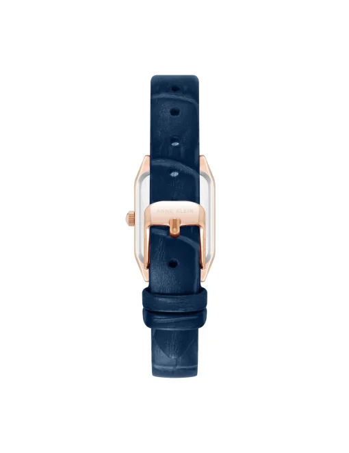 Fashion Anne Klein Consider It Octagonal Leather Band Watch