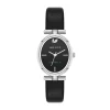 Fashion Anne Klein Consider It Oval Case Leather Watch
