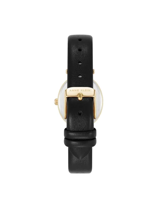 Fashion Anne Klein Consider It Oval Case Leather Watch
