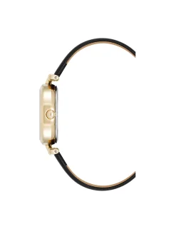 Fashion Anne Klein Consider It Oval Case Leather Watch