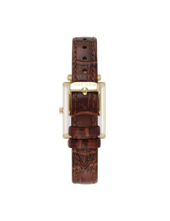 Hot Anne Klein Consider It Rectangular Case Leather Watch