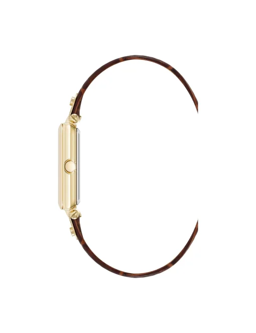 Hot Anne Klein Consider It Rectangular Case Leather Watch