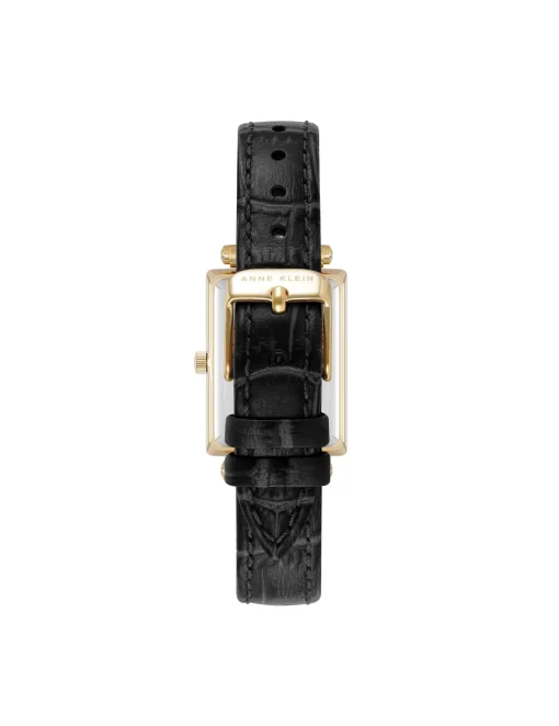 Hot Anne Klein Consider It Rectangular Case Leather Watch