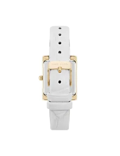 Best Anne Klein Consider It Rectangular Leather Band Watch