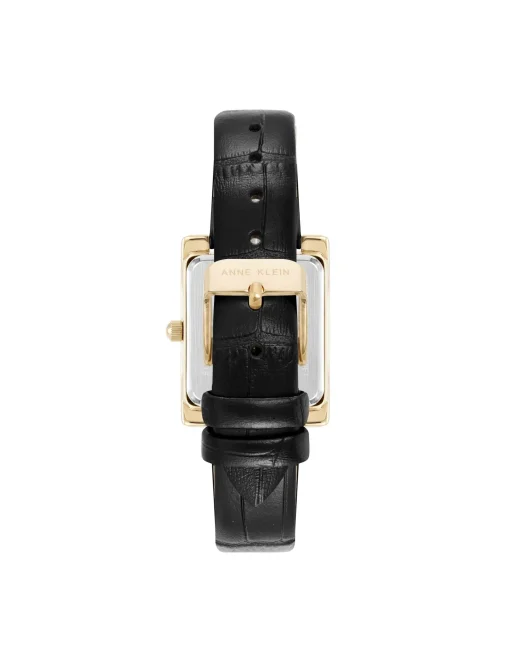Best Anne Klein Consider It Rectangular Leather Band Watch