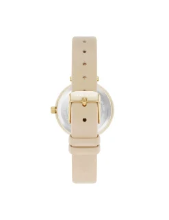 New Anne Klein Consider It Round Leather Band Watch