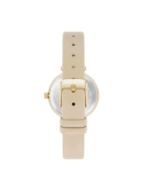 New Anne Klein Consider It Round Leather Band Watch