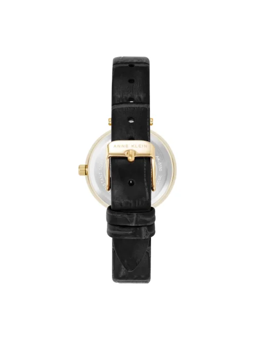 New Anne Klein Consider It Round Leather Band Watch